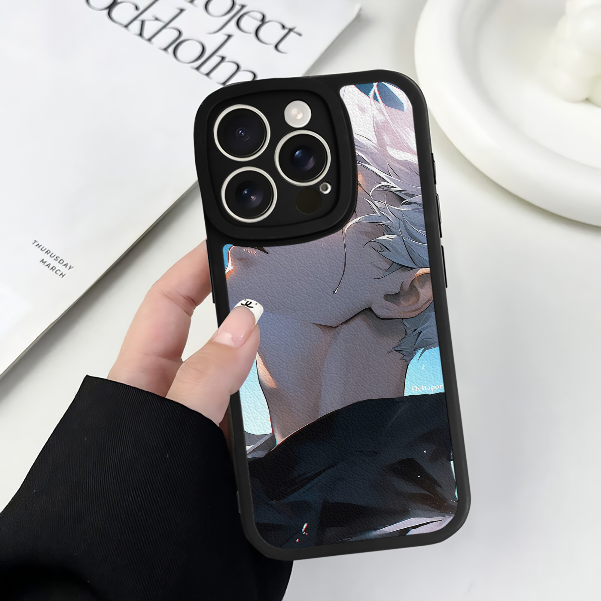 （画像用） 呪術廻戦 Jujutsu Kaisen 【iPhone 16シリーズ対応】シリコンスマホケース（レザー調） 材質：シリコン